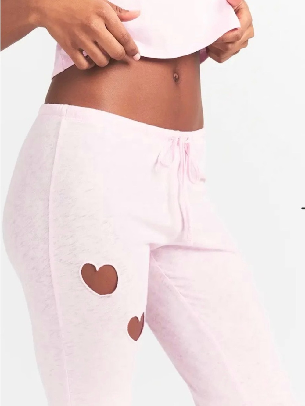 Skims Pink Heart Cutout Lounge Pants